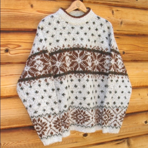 Vintage Other - Vintage 90’s Gray Wool Blend Sweater